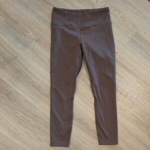 Tasc Performance High-Waist Brown Active Leggings with Wide Supportive Waistband